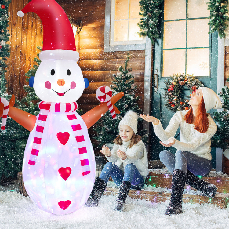 8 Feet Christmas Snowman Decoration Inflatable Xmas DecorCostway Gallery View 7 of 10