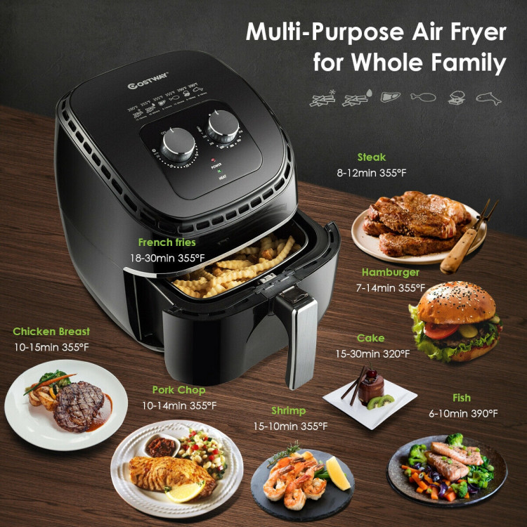 3.5 QT Electric 1300W  Hot Air Fryer with Timer& Temperature ControlCostway Gallery View 5 of 10
