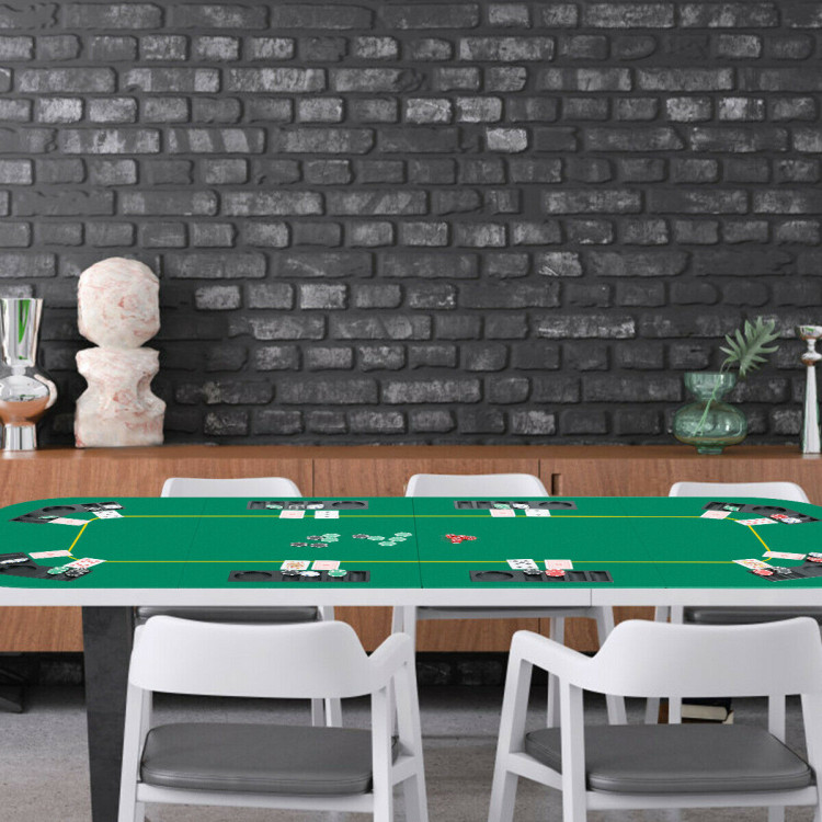80 Inch x 36 Inch Folding 8 Player Deluxe Texas Poker Table Top with BagCostway Gallery View 2 of 10