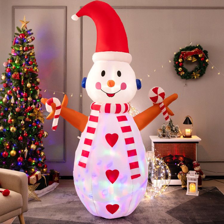 8 Feet Christmas Snowman Decoration Inflatable Xmas DecorCostway Gallery View 8 of 10
