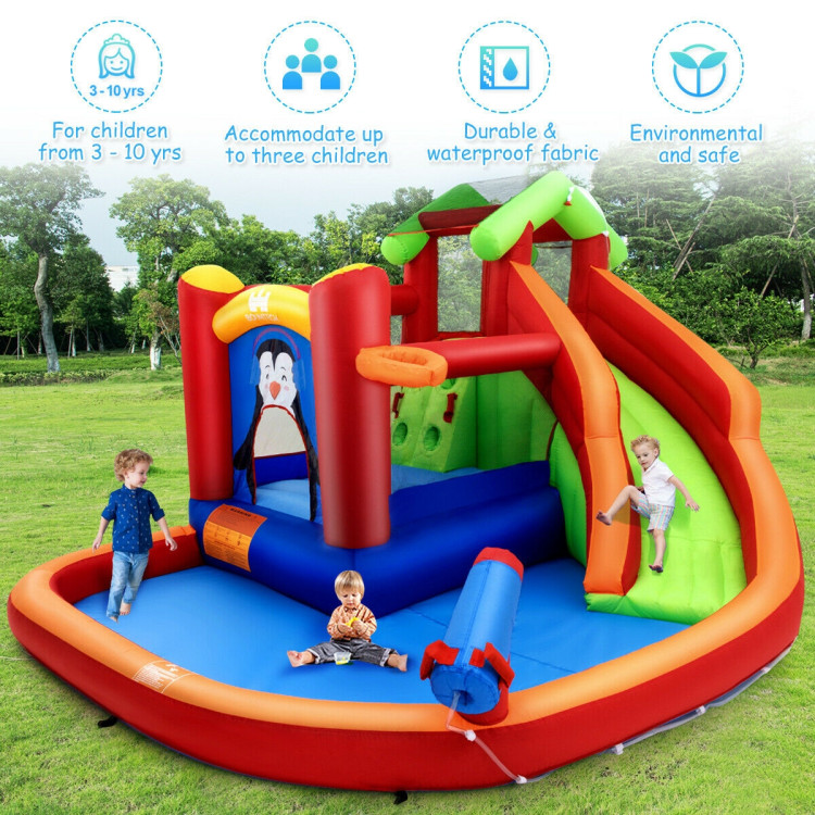 Inflatable Slide Bouncer and Water Park Bounce House Without BlowerCostway Gallery View 2 of 12