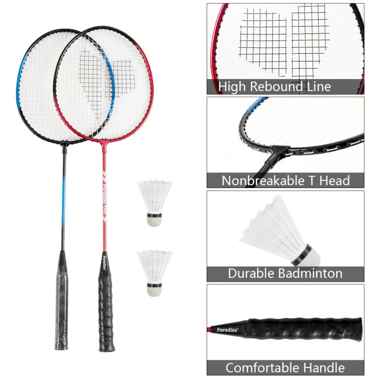Portable Badminton Set Folding Tennis Badminton Volleyball NetCostway Gallery View 8 of 11