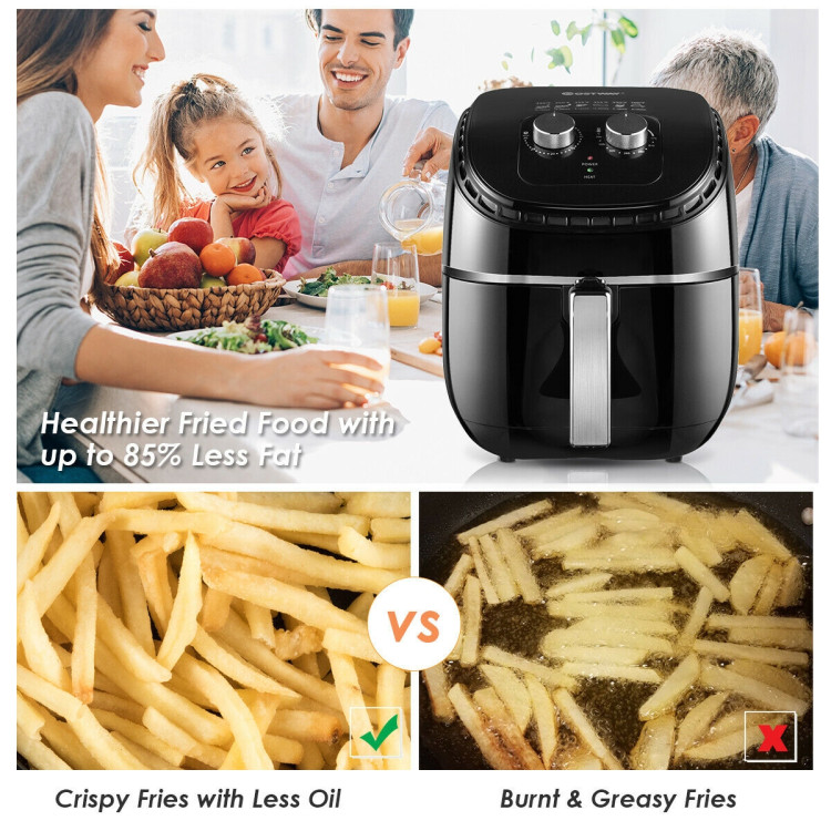 3.5 QT Electric 1300W  Hot Air Fryer with Timer& Temperature ControlCostway Gallery View 9 of 10