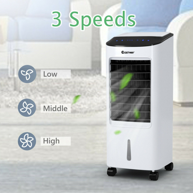 Evaporative Portable Air Cooler Fan Humidifier with Remote Control for Home and OfficeCostway Gallery View 3 of 13