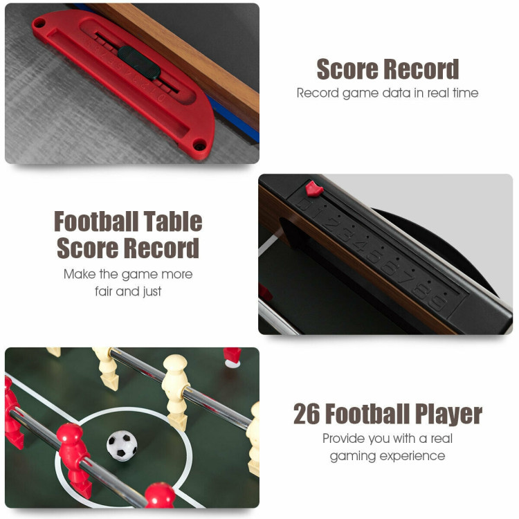 48 Inch 3-In-1 Multi Combo Game Table with Soccer for Game RoomsCostway Gallery View 10 of 12