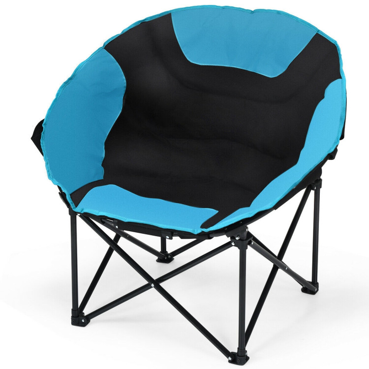 Moon Saucer Steel Camping Chair Folding Padded SeatCostway Gallery View 3 of 10