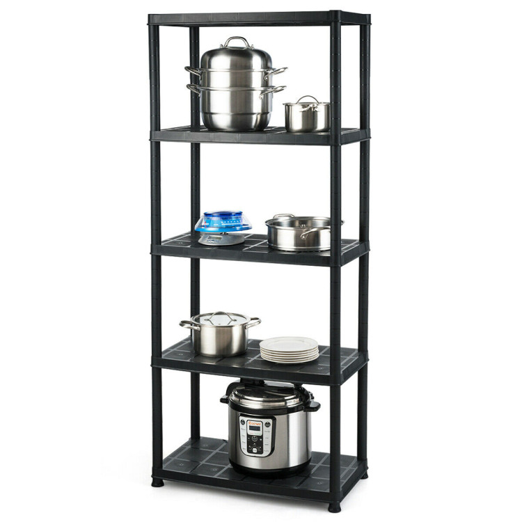 5-Tier Storage Shelving Freestanding Heavy Duty Rack in Small Space or Room CornerCostway Gallery View 3 of 6