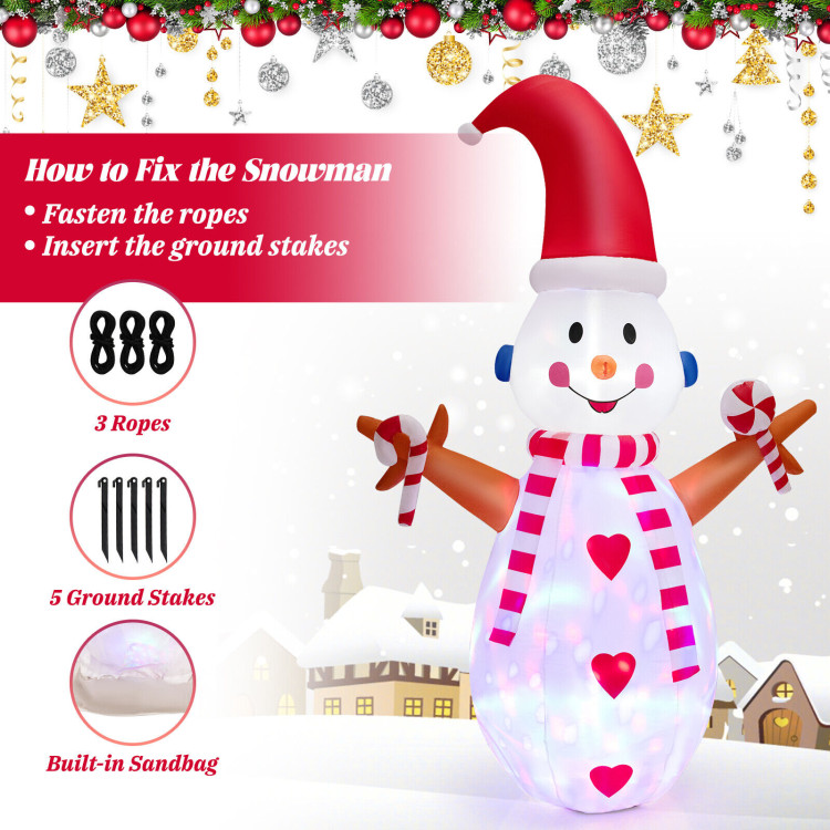 8 Feet Christmas Snowman Decoration Inflatable Xmas DecorCostway Gallery View 5 of 10