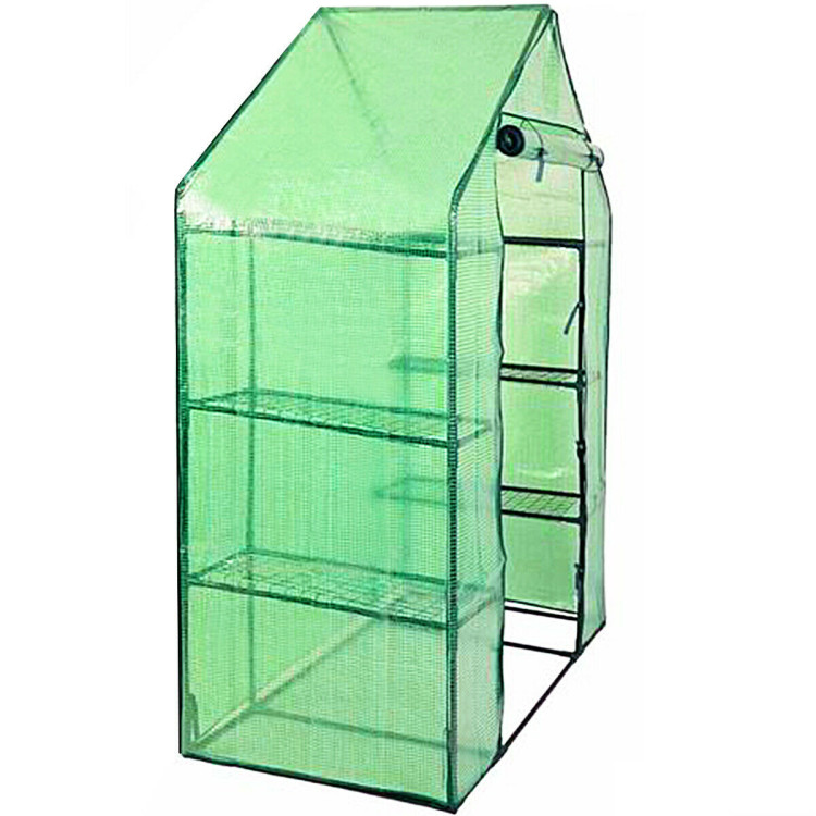 Portable 4 Tier Walk-in Plant Greenhouse with 8 ShelvesCostway Gallery View 12 of 12