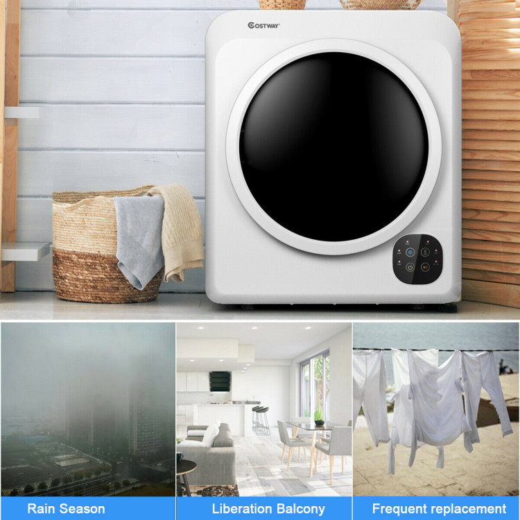 1700W Electric Tumble Laundry Dryer with Steel TubCostway Gallery View 2 of 11