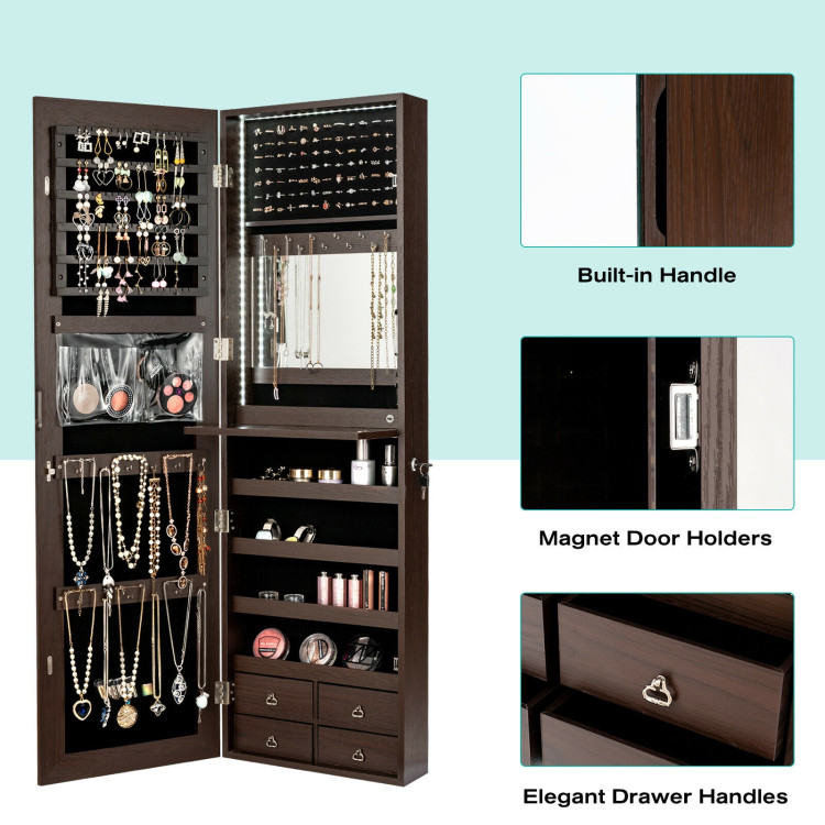 Multipurpose Storage Cabinet with 4 Drawers-BrownCostway Gallery View 12 of 12