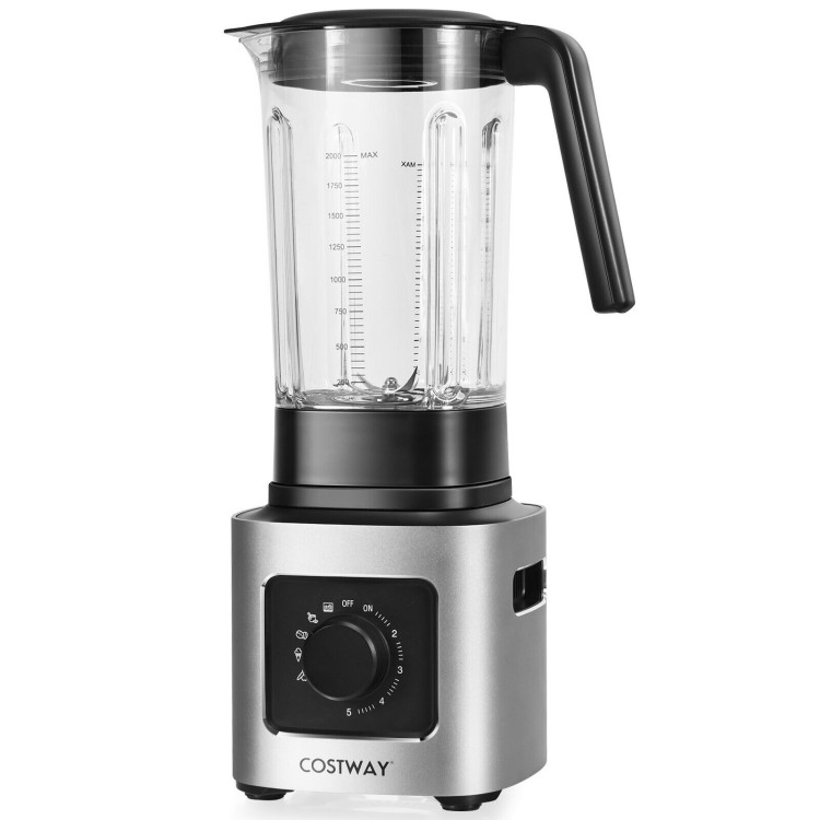 1500W 5-Speed Countertop Smoothie Blender with 5 Presets and 68oz Tritan Jar-SilverCostway Gallery View 1 of 10