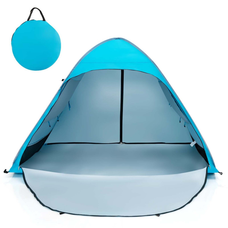 Automatic Pop-up Beach Tent with Carrying Bag-BlueCostway Gallery View 6 of 11