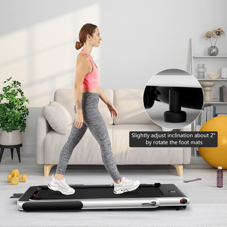 Treadmills for Home, Under Desk Treadmill Walking Pad Treadmill with Audio  Speakers, Slim & Portable Treadmill with Remote & Dual LED Display, Office