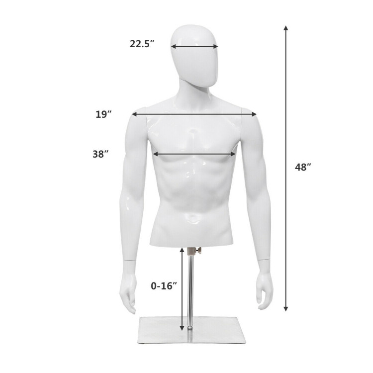 Mannequin Dress Form Fat Female Mannequin Body Torso, Heavy Duty Lifelike  Tabletop Mannequin Dress Form with Arms, for Clothing Shops Display