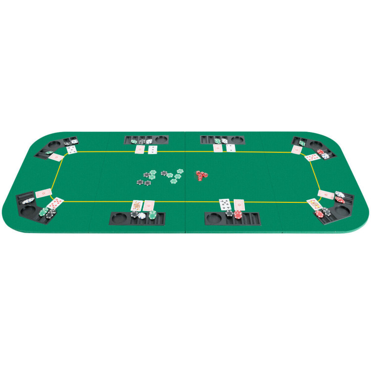 80 Inch x 36 Inch Folding 8 Player Deluxe Texas Poker Table Top with BagCostway Gallery View 8 of 10