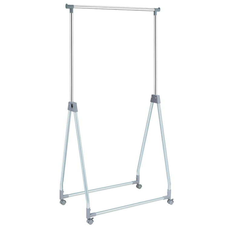 Extendable Foldable Heavy Duty Clothing Rack with Hanging RodCostway Gallery View 1 of 11