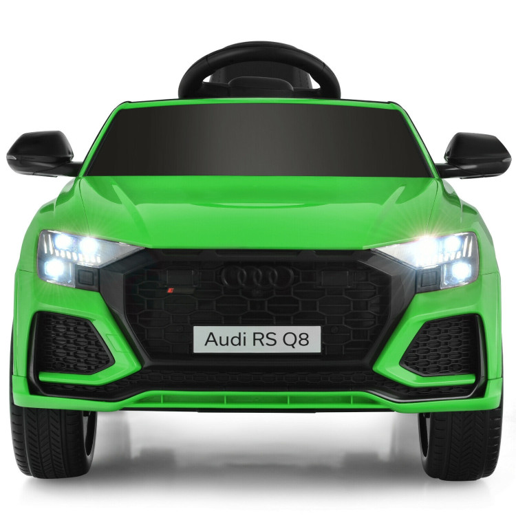 12 V Licensed Audi Q8 Kids Cars to Drive with Remote Control-GreenCostway Gallery View 8 of 12