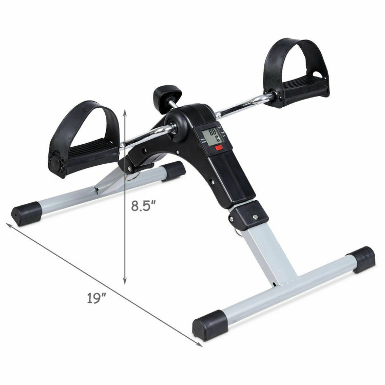 Folding Under Desk Indoor Pedal Exercise Bike for Arms LegsCostway Gallery View 5 of 12