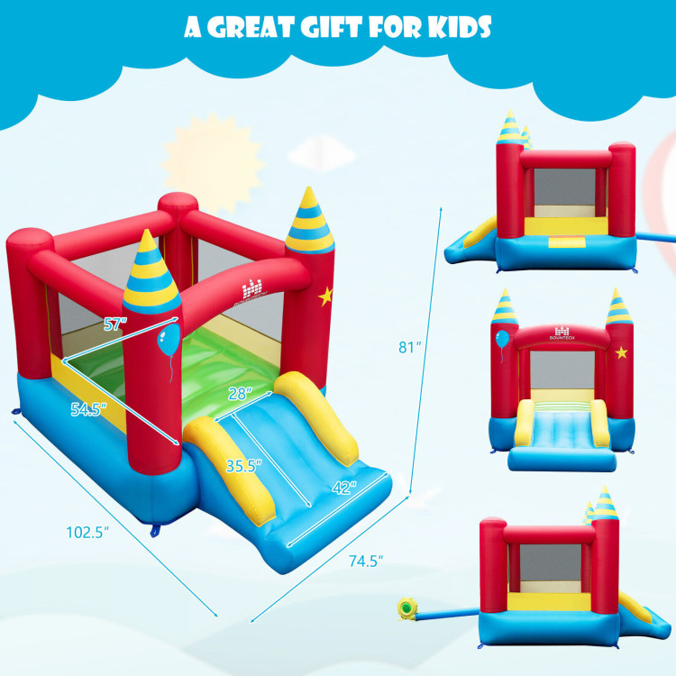 Inflatable Kids Bounce Castle with 480W BlowerCostway Gallery View 4 of 10