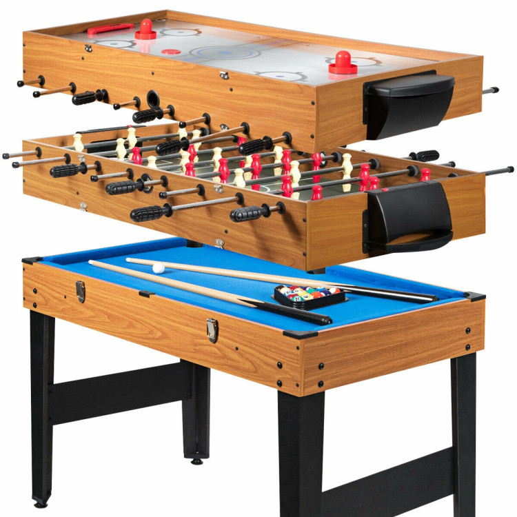48 Inch 3-In-1 Multi Combo Game Table with Soccer for Game RoomsCostway Gallery View 8 of 12