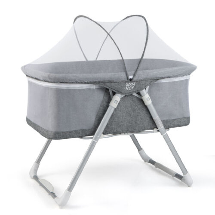 3-in-1 Baby Bassinet with Double-Lock Design and Adjustable