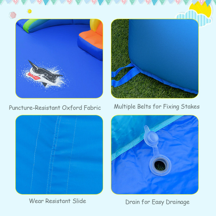 Kids Inflatable Water Slide Bounce House with Carrying Bag Without BlowerCostway Gallery View 12 of 12