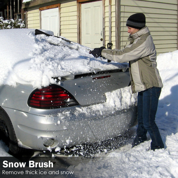 3-in-1 Snow Shovel with Ice Scraper and Snow BrushCostway Gallery View 7 of 12