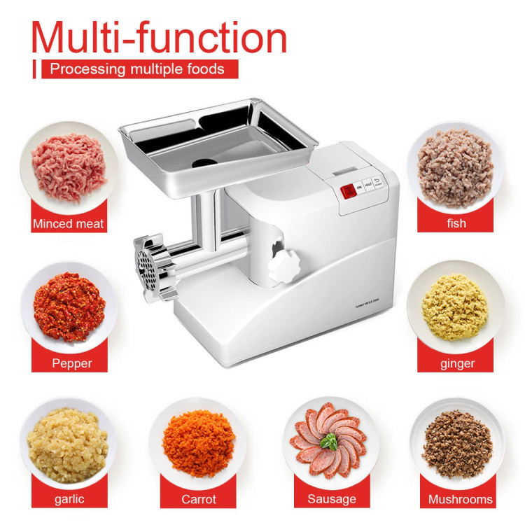 2000 W Electric Meat Grinder with 1 Blade and 3 PlatesCostway Gallery View 7 of 9