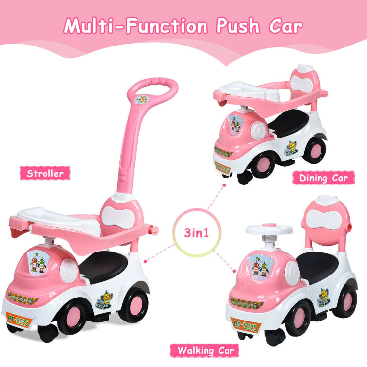 3-in-1 Ride On Push Car with Music Box and HornCostway Gallery View 20 of 24