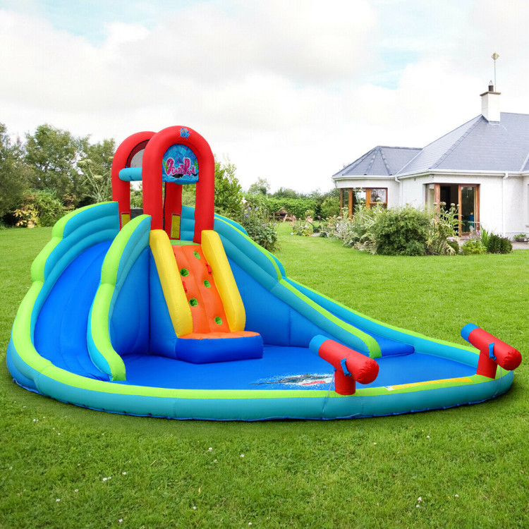 Kids Inflatable Water Slide Bounce House with Carrying Bag Without BlowerCostway Gallery View 1 of 12