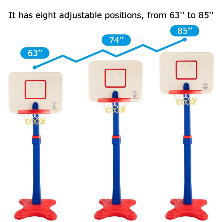 Kids Adjustable Height Basketball Hoop StandCostway Gallery View 8 of 11