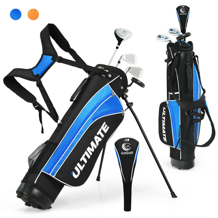 Junior Complete Golf Club Set For Age 8 to 10-BlueCostway Gallery View 7 of 12