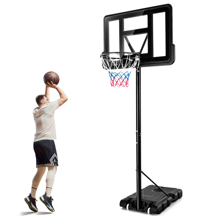 Costway Kids Basketball Hoop Portable Backboard System with Adjustable  Height Ball Storage
