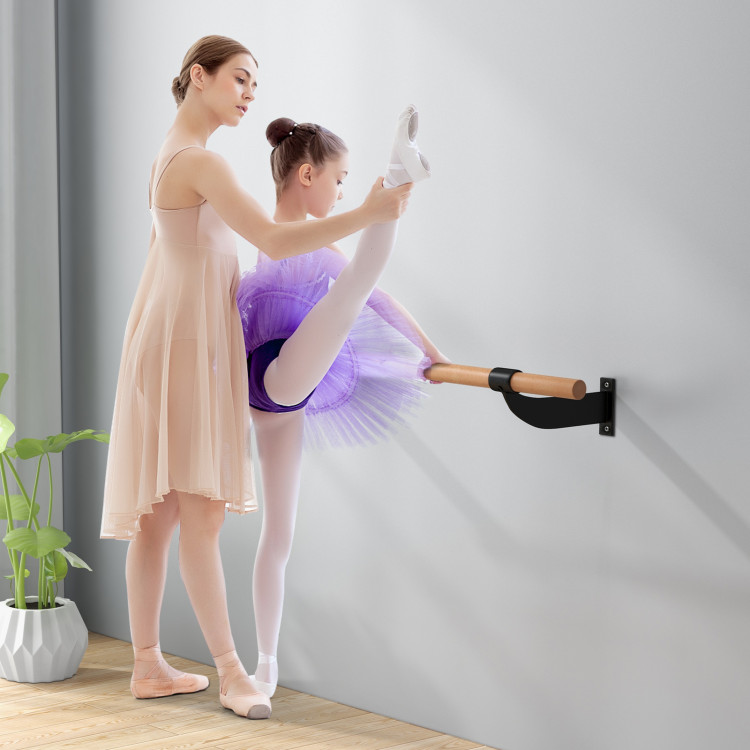 flybold Wall Mounted Ballet Barre Home Workout Bar - 4ft Long, 3.8