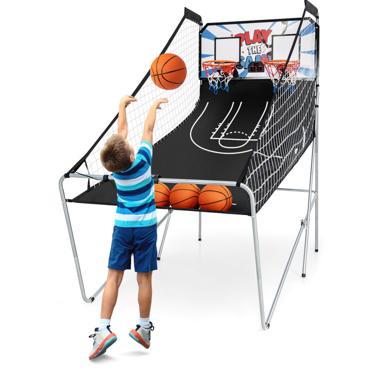 Sportcraft 10 Mins Setup/No Tools Required 2-Player Basketball Arcade Game  w/ 8 Game Options 