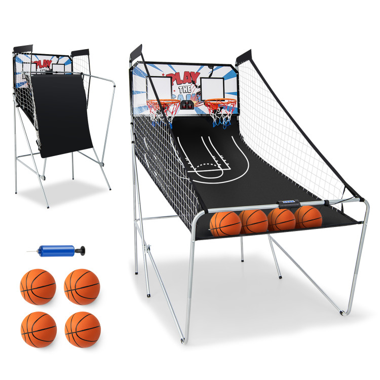 CHYY Foldable Basketball Game Stand, 2 Player Shooting Basketball