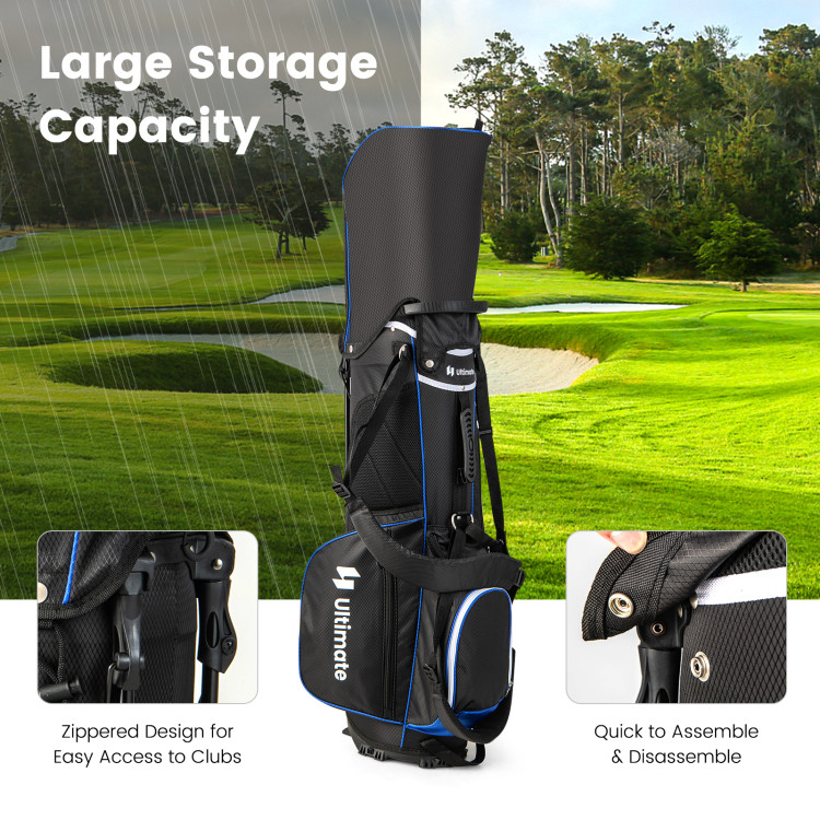 Lightweight Golf Ball Bag with Zipper ,Small Storage Bag Golf Accessories  Black
