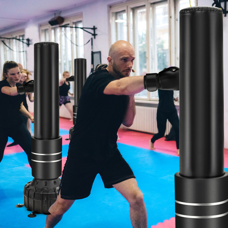 Freestanding Punching Bag 71 Inch Boxing Bag with 25 Suction Cups Gloves  and Filling Base - Costway