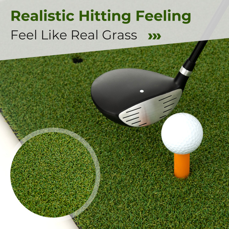 Artificial Turf Mat Includes 2 Rubber Tees and 2 Alignment Sticks