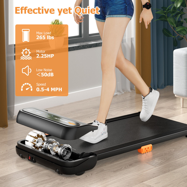 Under Desk Walking Pad Treadmill for Home/Office with Watch-Like Remote Control | Costway