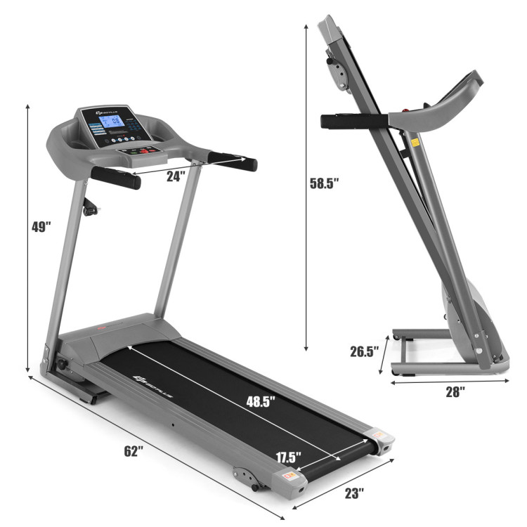 Electric Motorized Folding Treadmill Home Fitness Running MachineCostway Gallery View 4 of 11