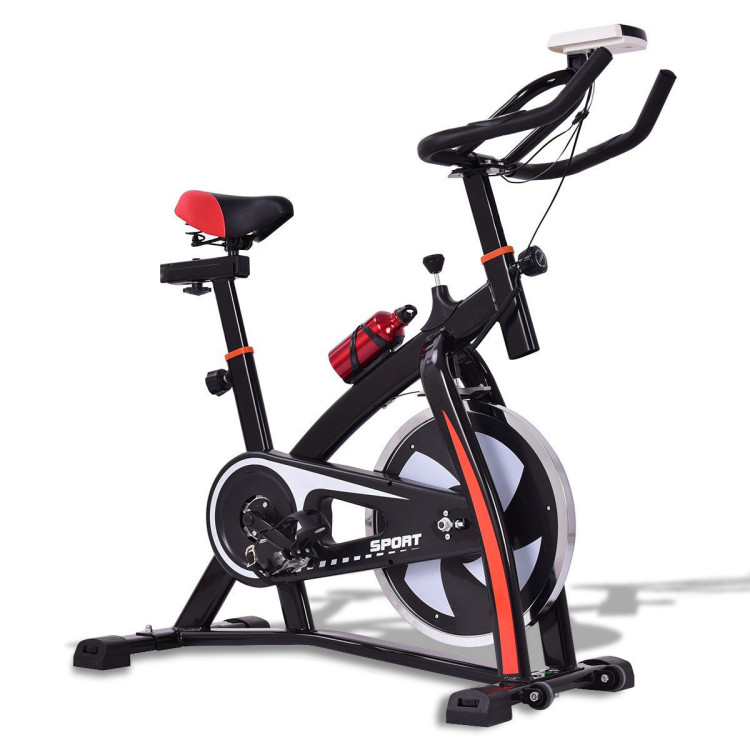 Household Adjustable Indoor Exercise Cycling Bike Trainer with Electronic MeterCostway Gallery View 7 of 10