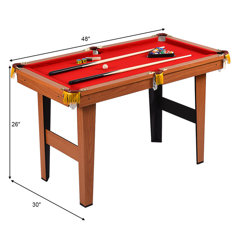 48 Inch Mini Table Top Pool Table Game Billiard SetCostway Gallery View 4 of 11