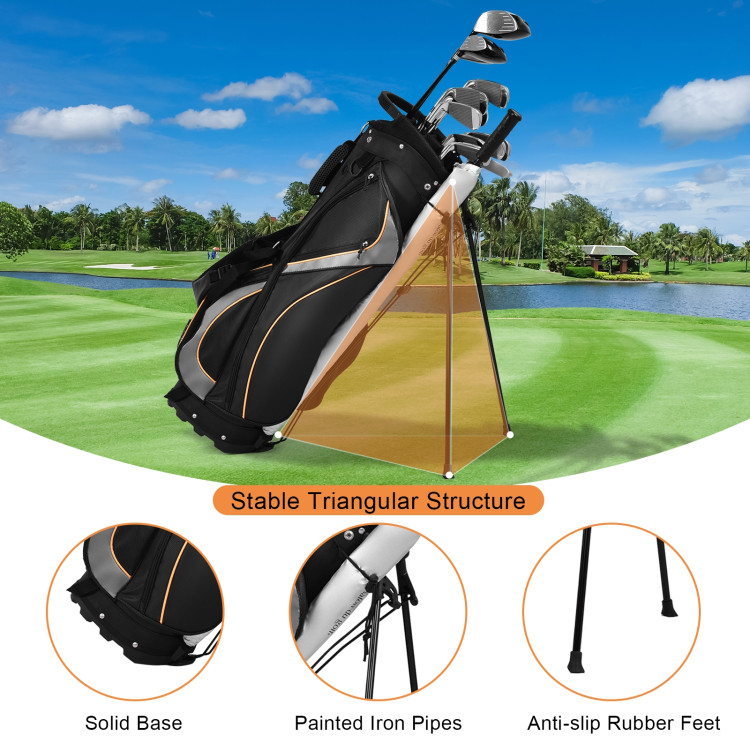 9 Inch Golf Stand Bag Divider Carry Pockets StorageCostway Gallery View 9 of 11