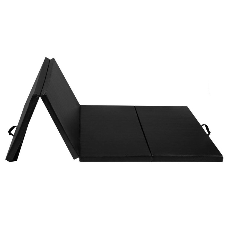 4x10x2 Thick Folding Panel Gymnast Black Mat Gym Fitness Exercise Gm10
