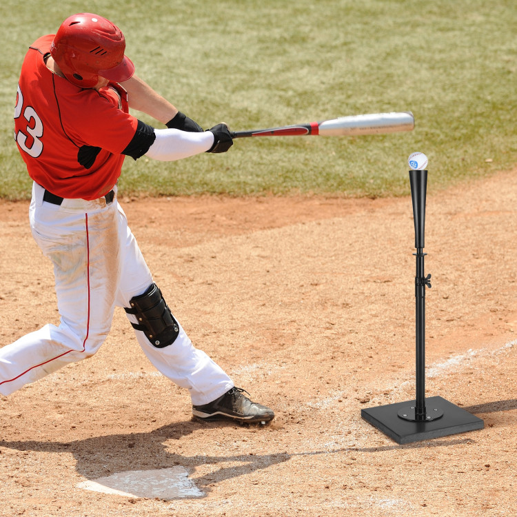 36 Inch Adjustable Heavy Duty Batting Tee for Baseball - Costway