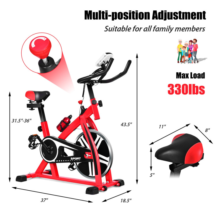 Adjustable Exercise Bicycle for Cycling and Cardio FitnessCostway Gallery View 5 of 10