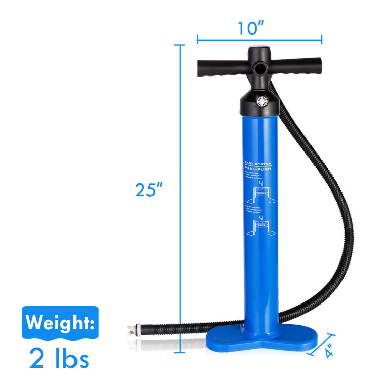 Double Action Manual inflation SUP Hand Pump with GaugeCostway Gallery View 11 of 12