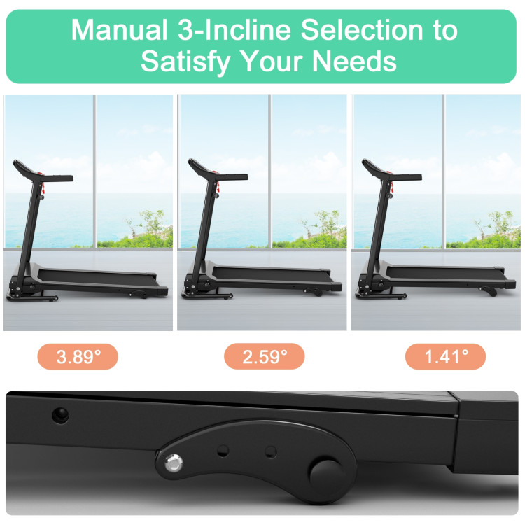 1.0 HP Foldable Treadmill Electric Support Mobile PowerCostway Gallery View 14 of 16